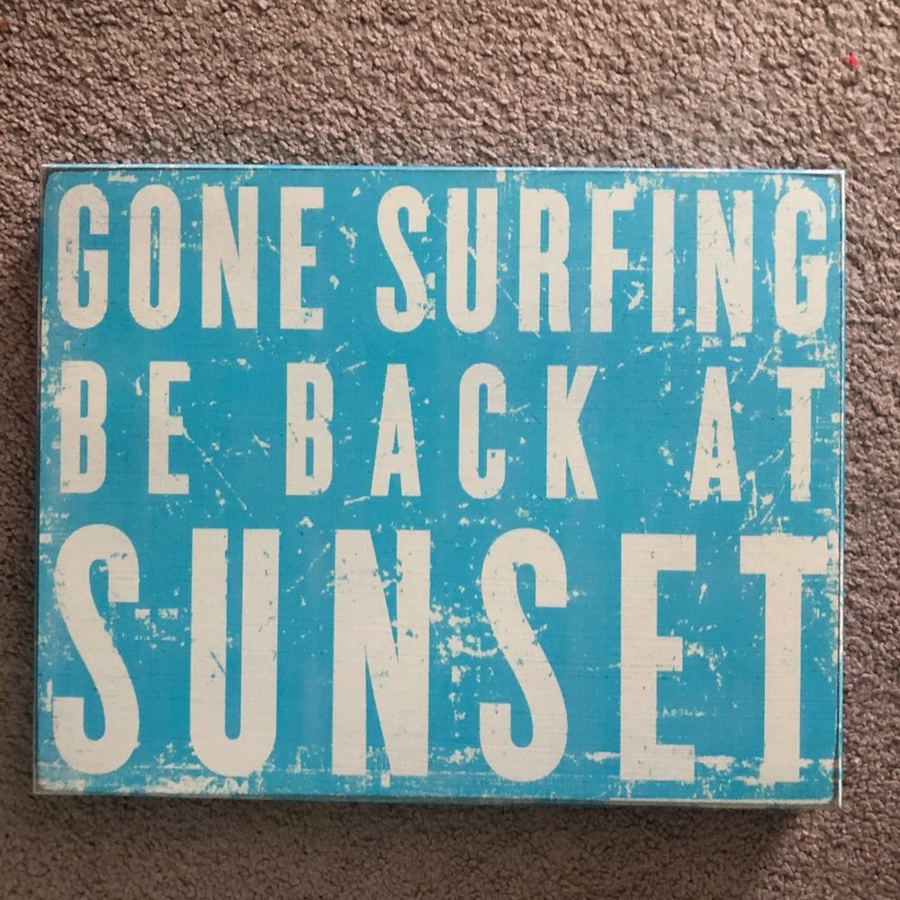 Wall decor beach surfing